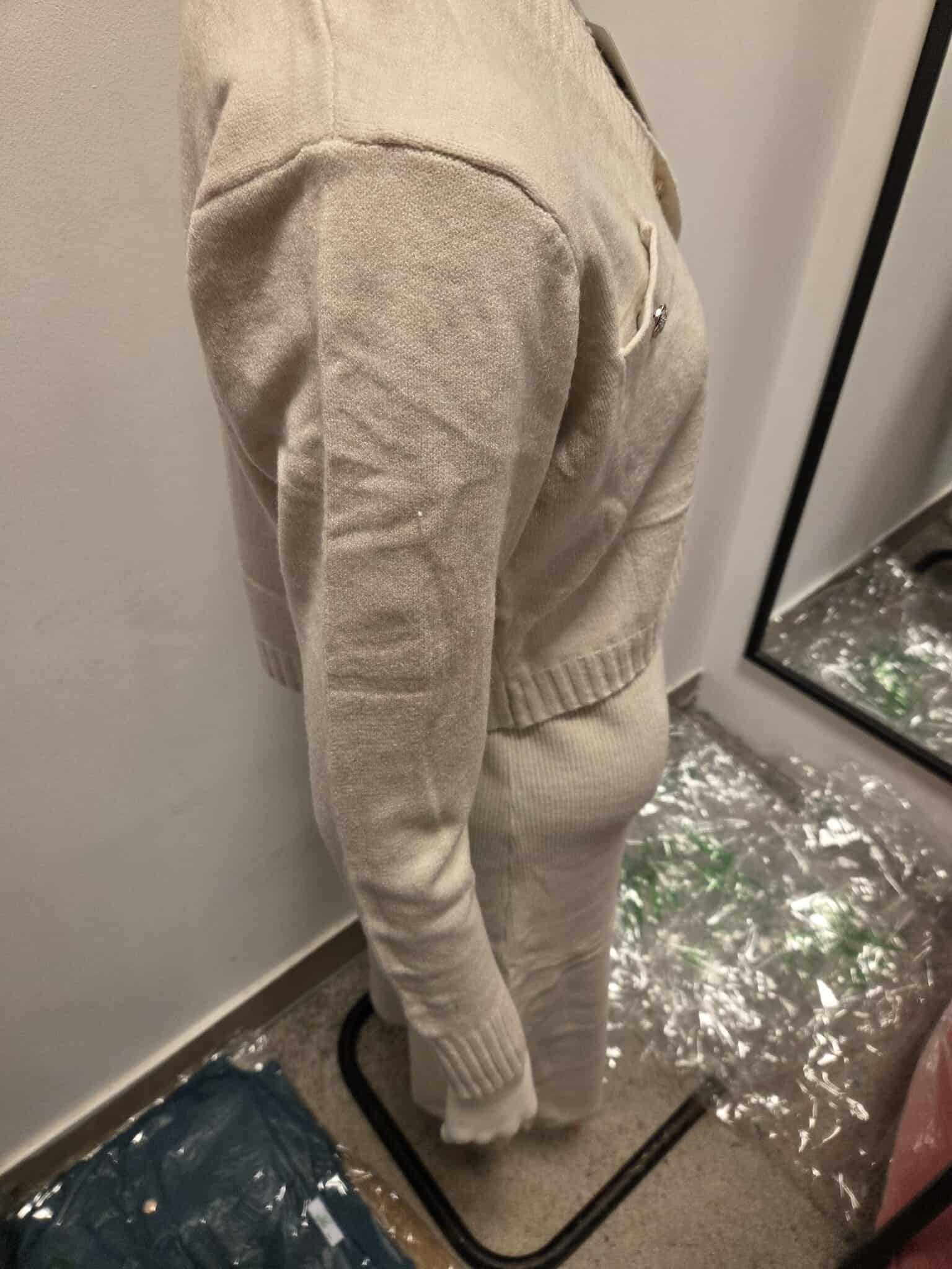 Zimowy Komplet Dzianinowy Sukienka + Sweter