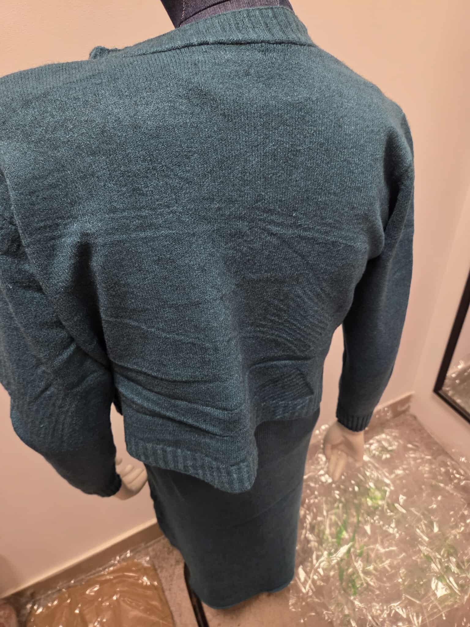 Zimowy Komplet Dzianinowy Sukienka + Sweter