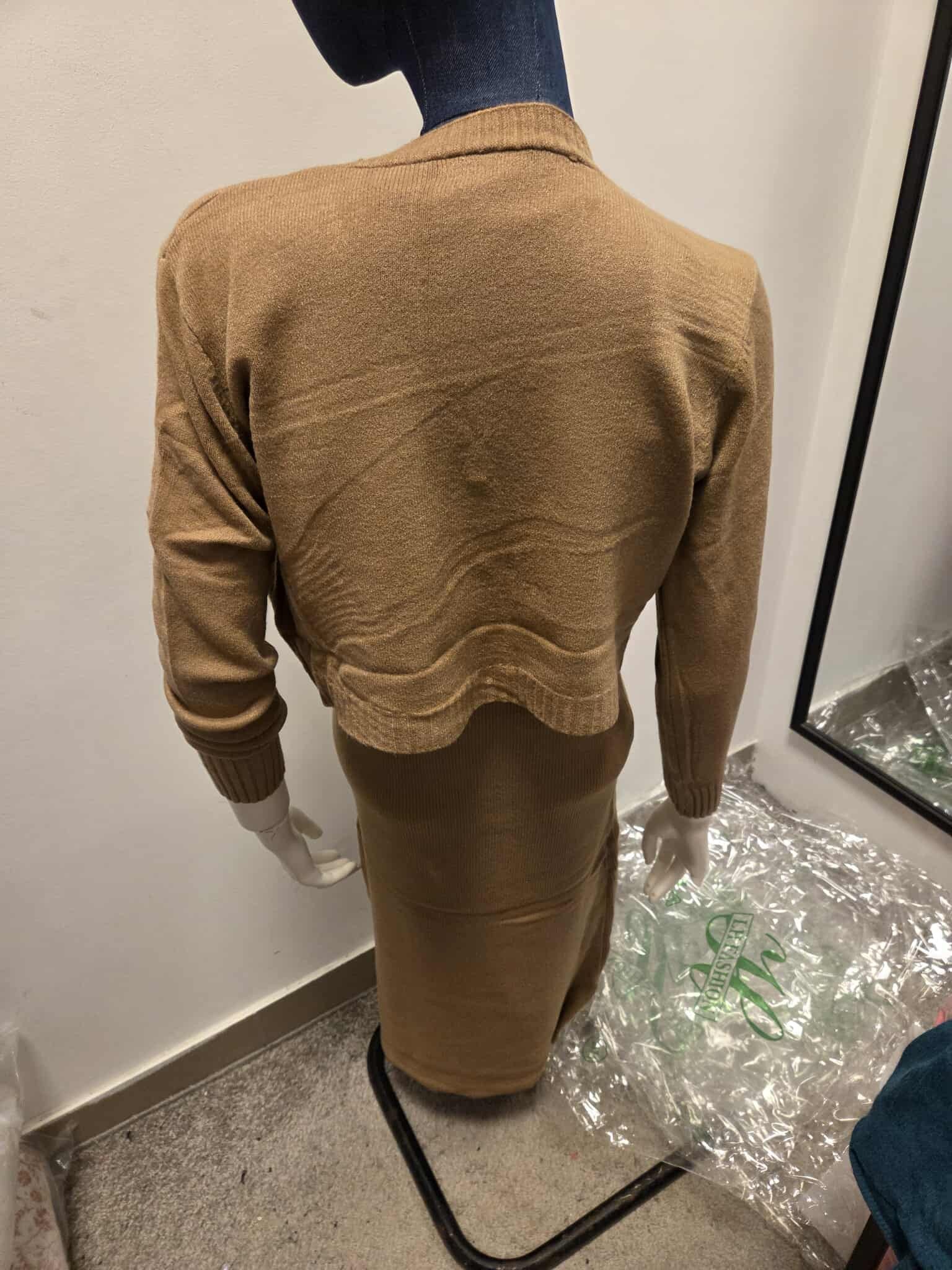 Zimowy Komplet Dzianinowy Sukienka + Sweter