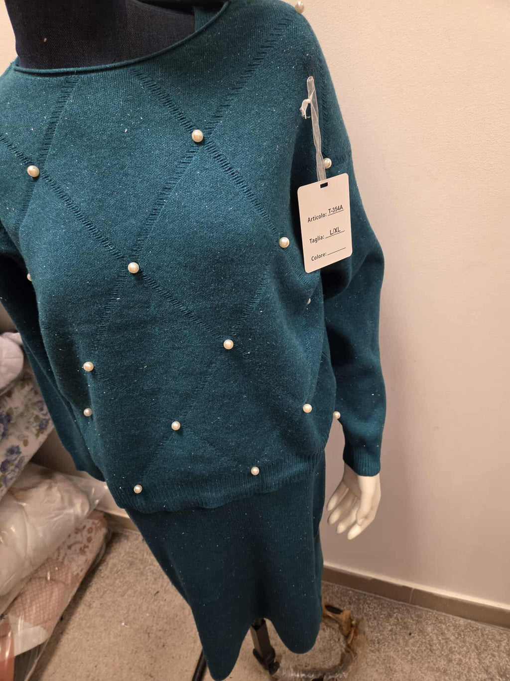 Damski Komplet Swetrowy Sukienka + Sweter