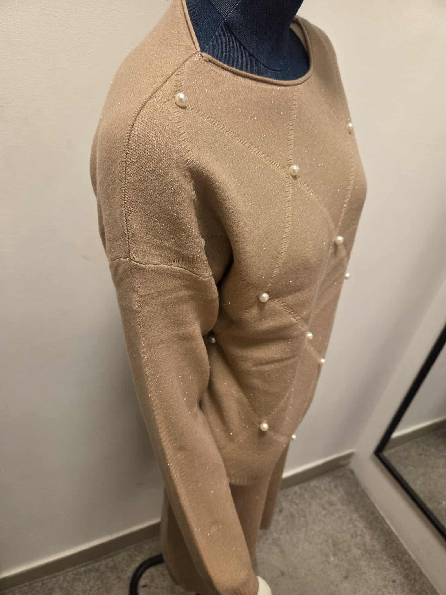 Damski Komplet Swetrowy Sukienka + Sweter