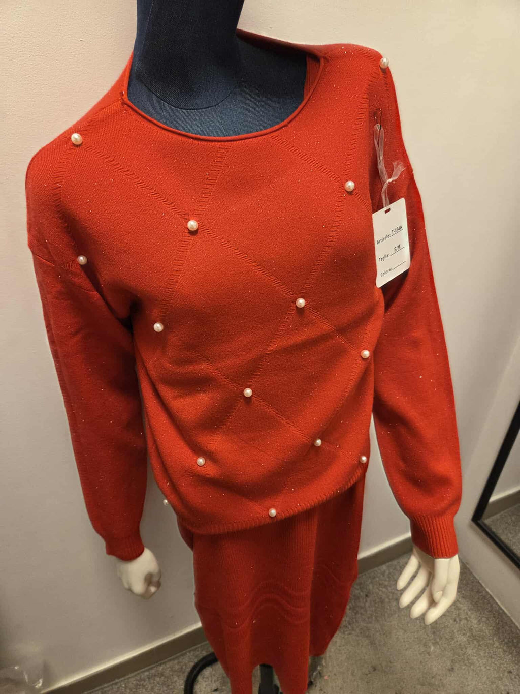 Damski Komplet Swetrowy Sukienka + Sweter