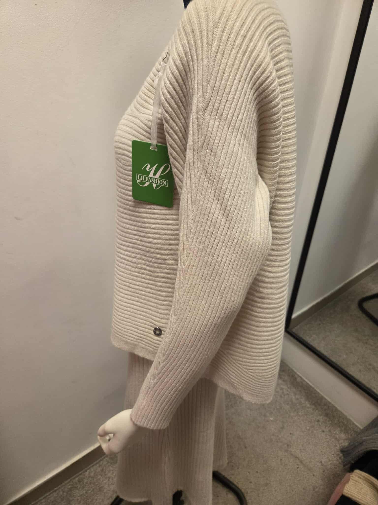 Damski Komplet Dzianinowy Sukienka i Sweter